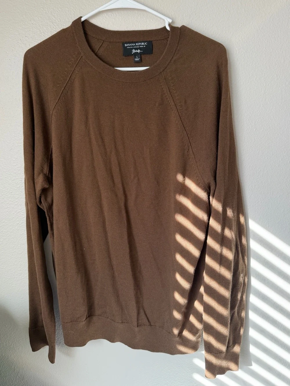 Banana Republic Barrufa merino wool Brown Crewneck Sweater Large